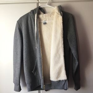 Sherpa Zip Up Hoodie
